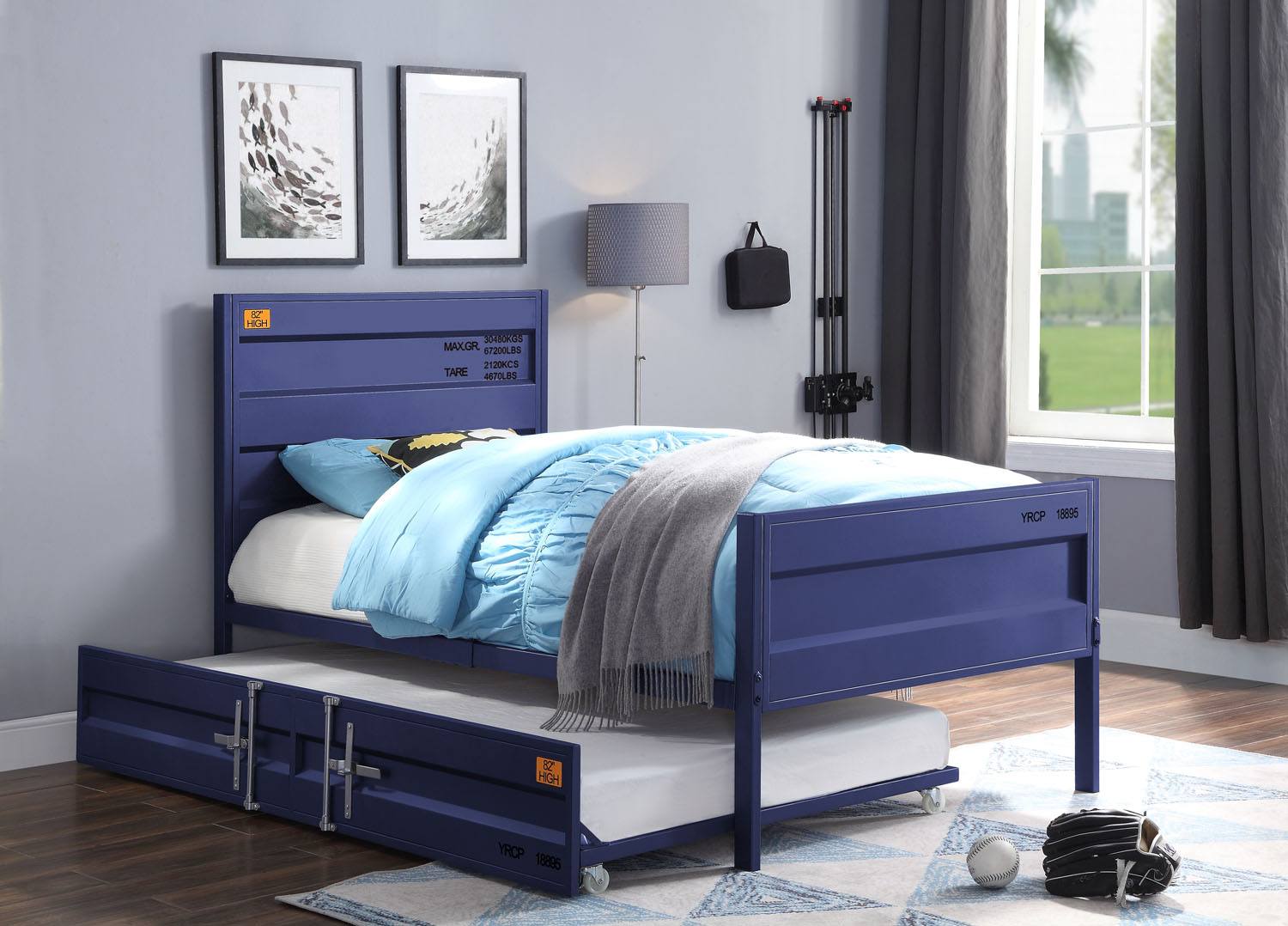 Konto Industrial Full Bed - Blue