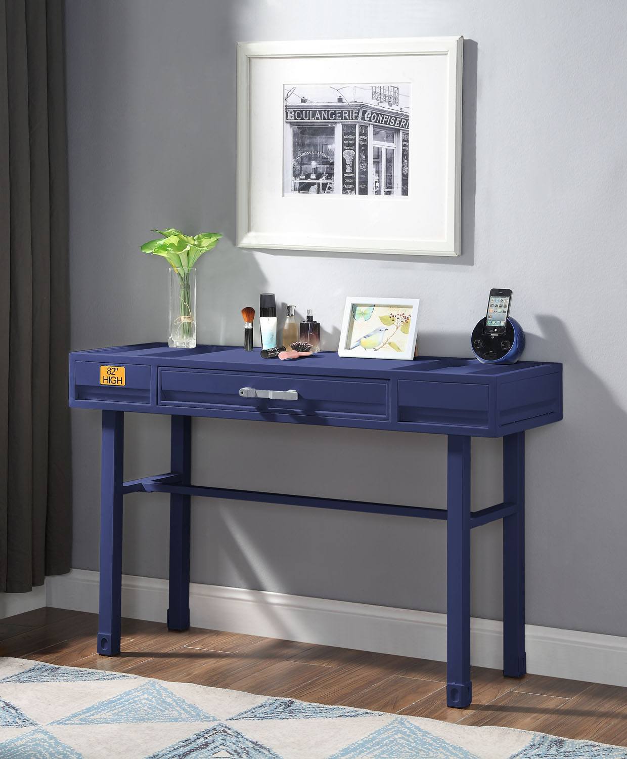 Konto Industrial Office/Vanity Desk - Blue