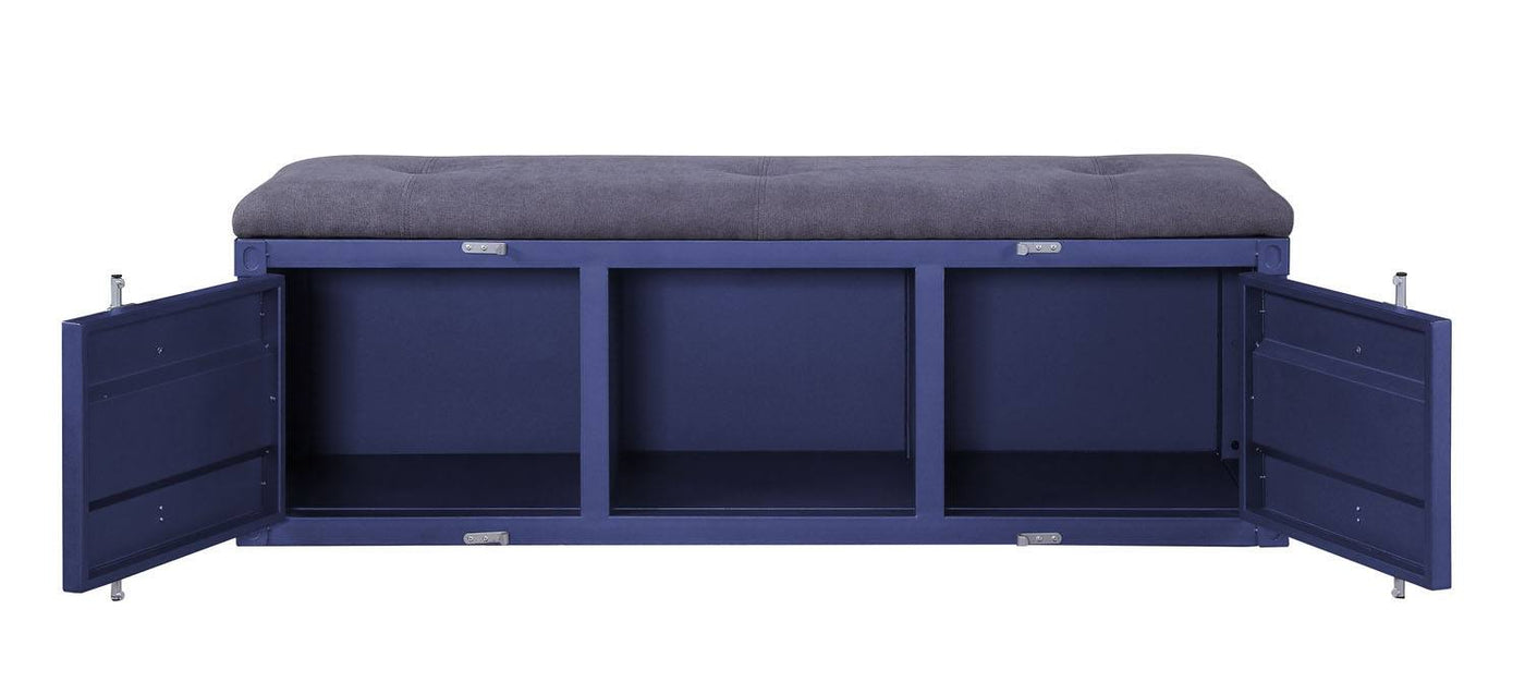 Konto Industrial Storage Bench - Blue/Grey