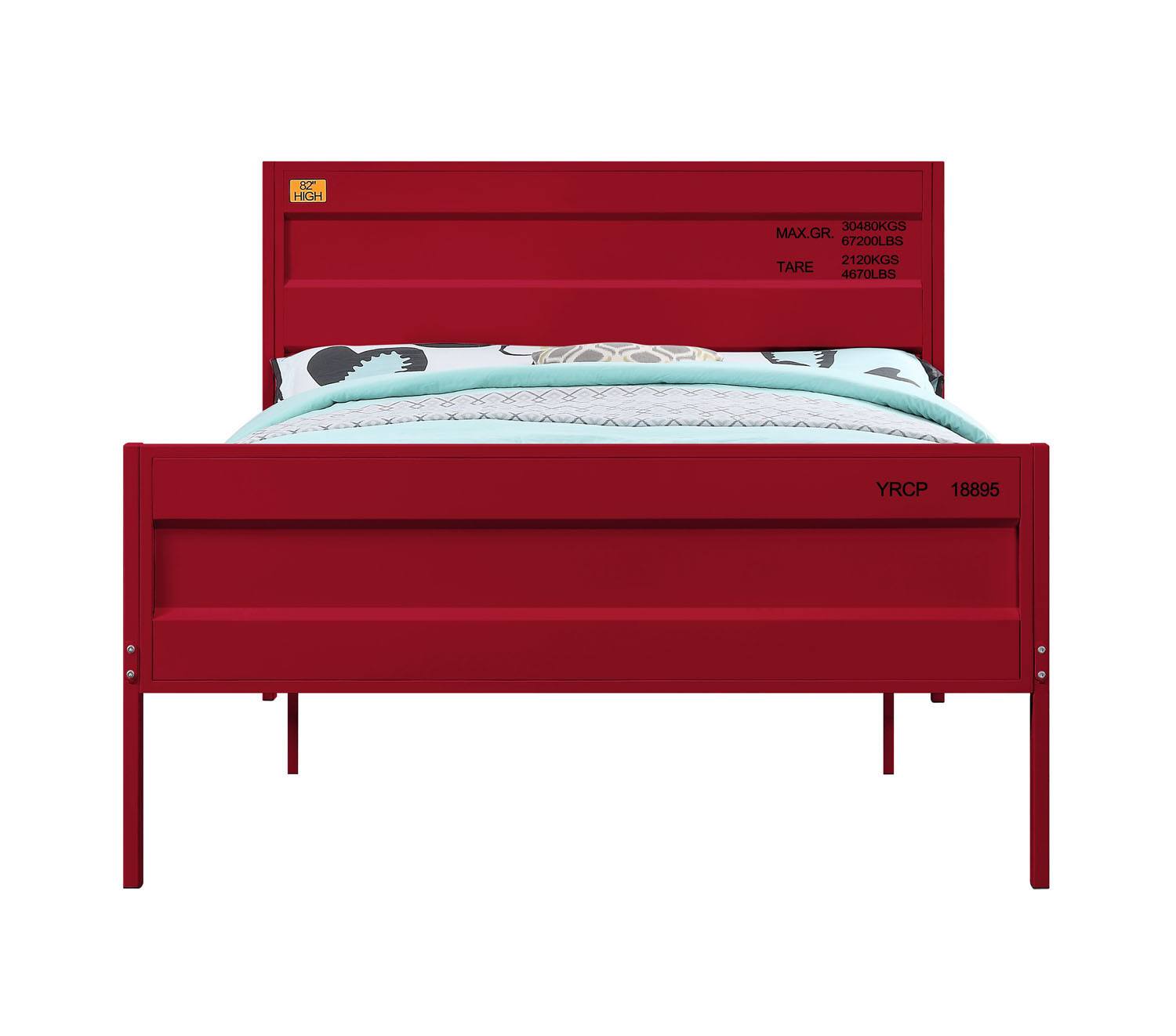 Konto Industrial Full Bed - Red