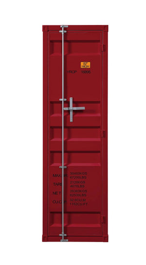 Konto Industrial Tall Wardrobe - Red
