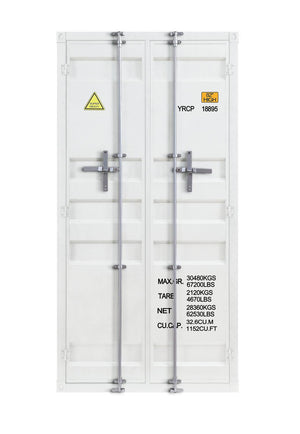 Konto I Industrial Tall Wardrobe - White