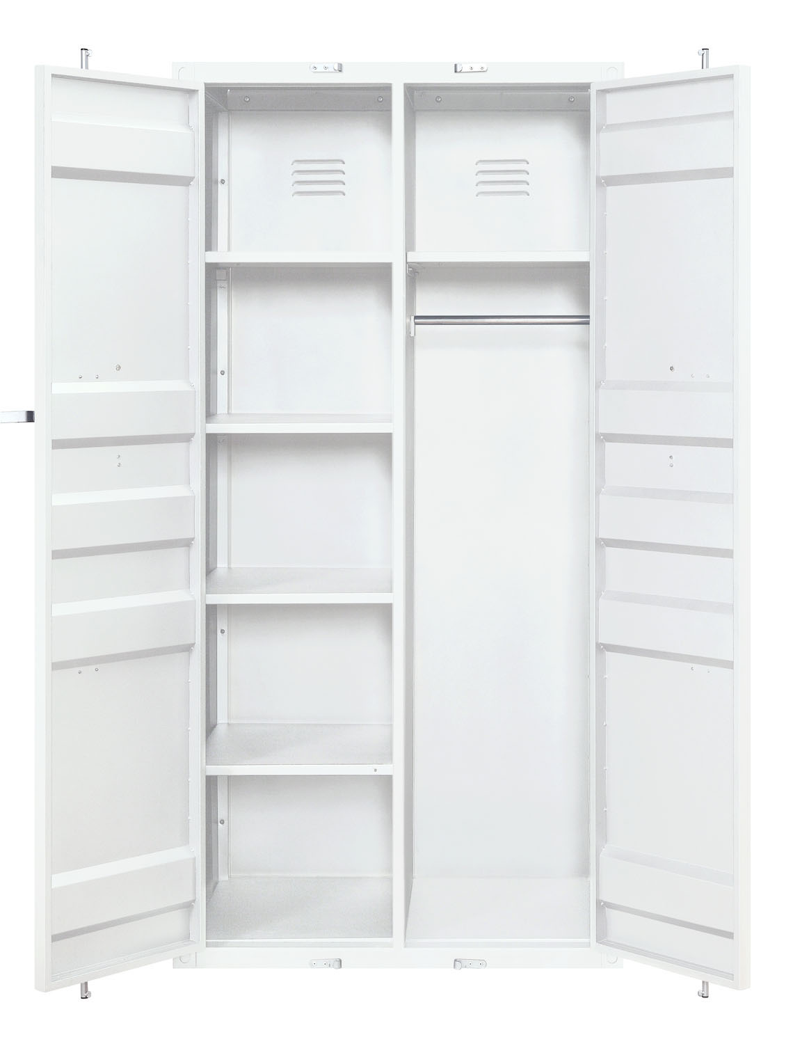 Konto I Industrial Tall Wardrobe - White