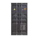 Konto I Industrial Tall Wardrobe - Gunmetal Grey
