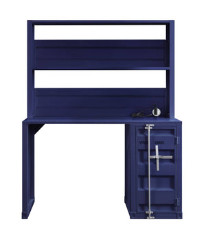 Konto Industrial Desk and Hutch - Blue