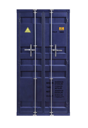 Konto I Industrial Tall Wardrobe - Blue