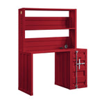 Konto Industrial Desk and Hutch - Red