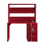 Konto Industrial Desk and Hutch - Red