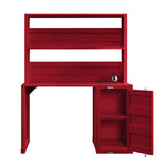 Konto Industrial Desk and Hutch - Red