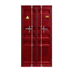 Konto I Industrial Tall Wardrobe - Red