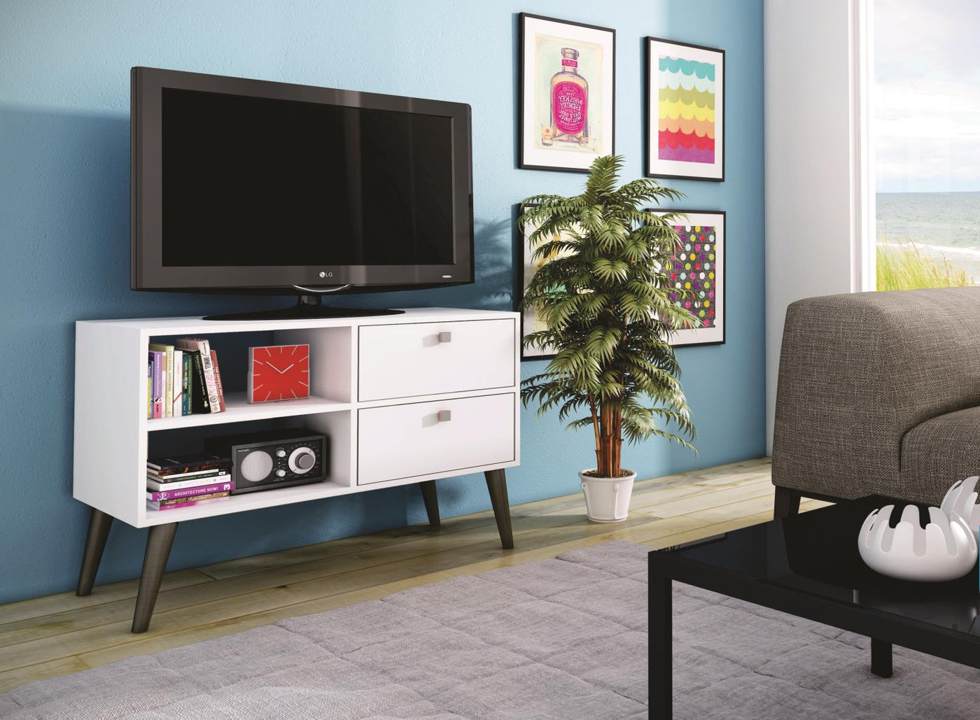 Lukulu TV Stand - White