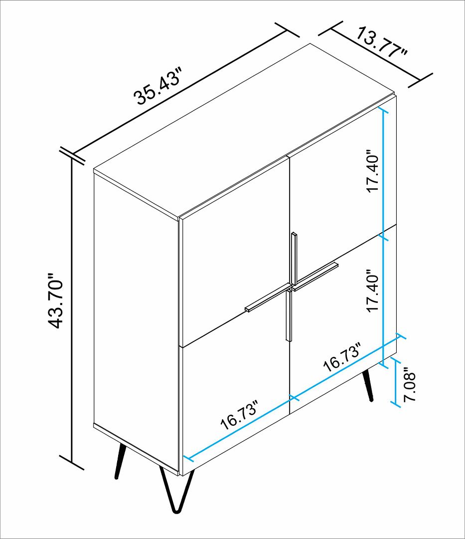 Velling Low Cabinet - Brown/Black