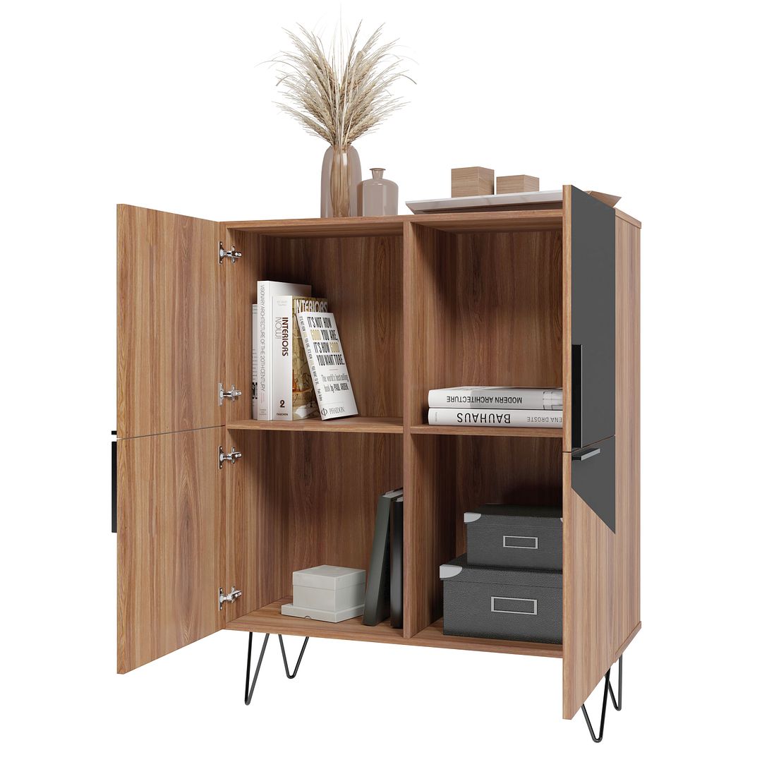 Velling Low Cabinet - Brown/Black
