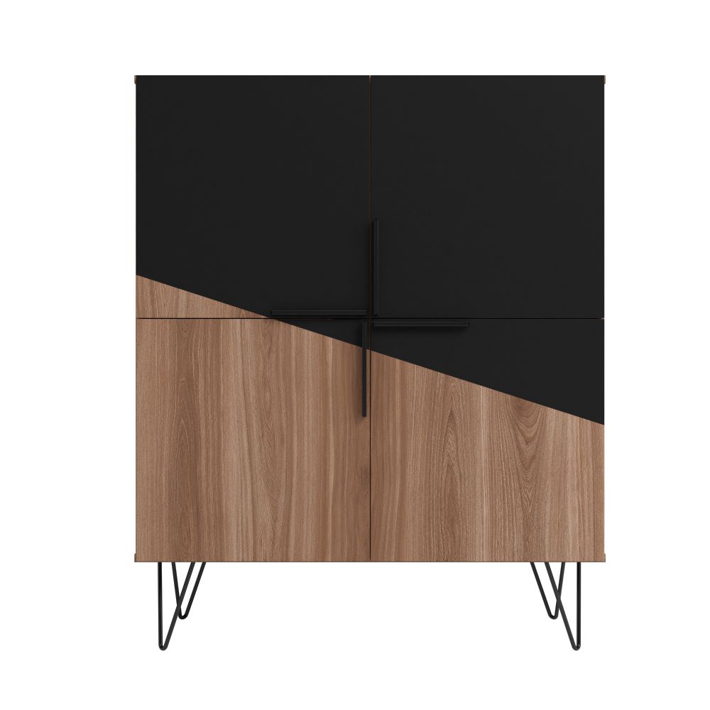 Velling Low Cabinet - Brown/Black