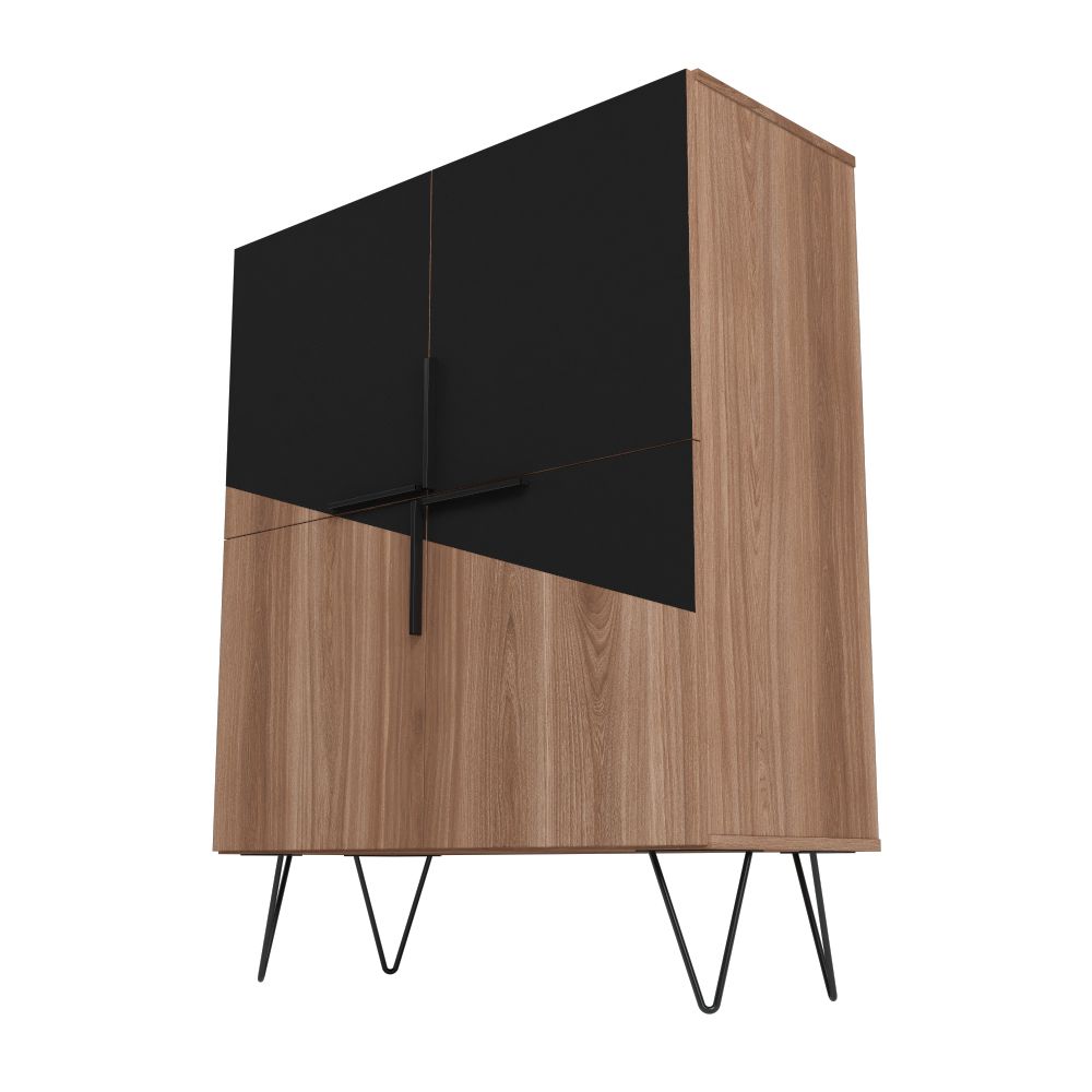 Velling Low Cabinet - Brown/Black