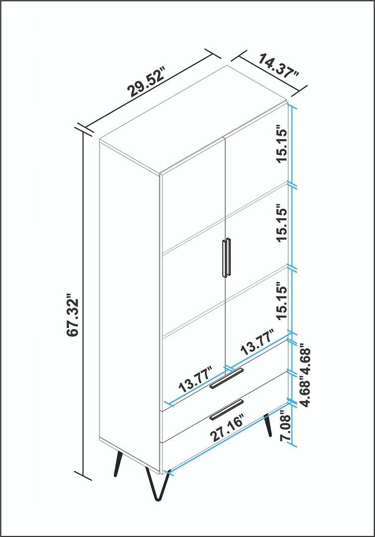 Velling Tall Cabinet - White