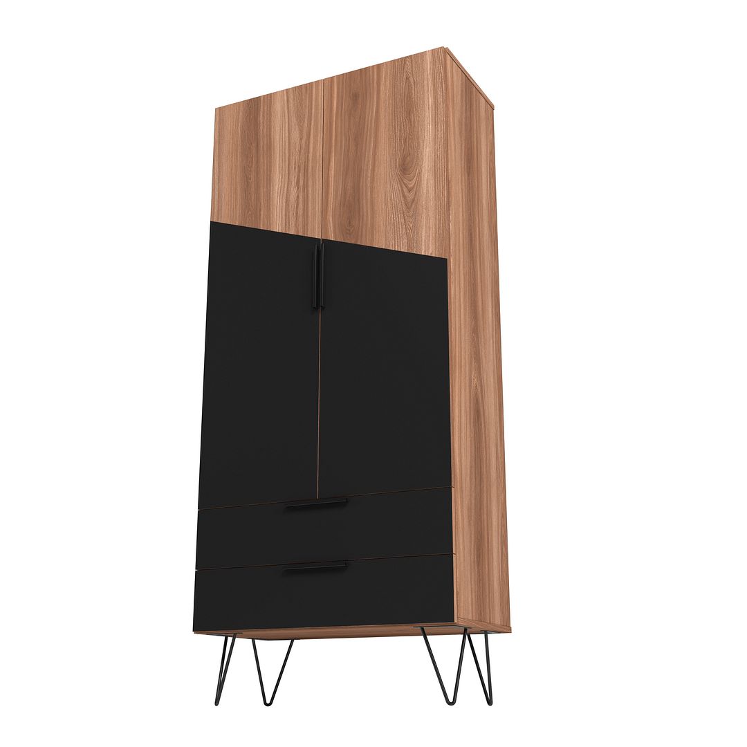 Velling Tall Cabinet - Brown/Black