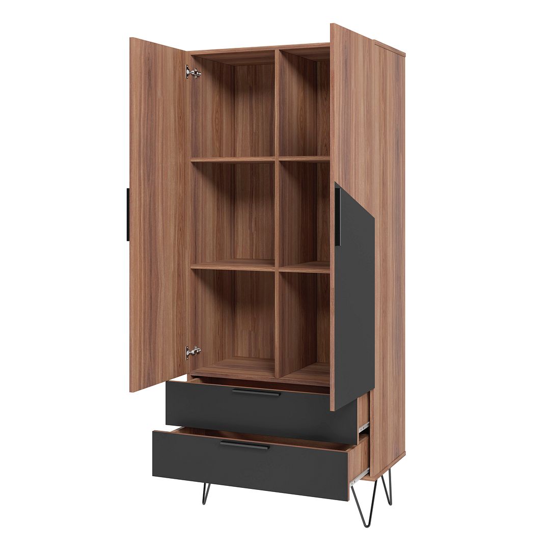 Velling Tall Cabinet - Brown/Black