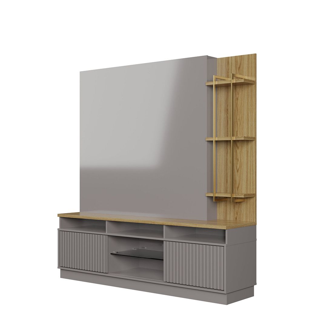 Norup 71" Entertainment Centre - Grey Gloss