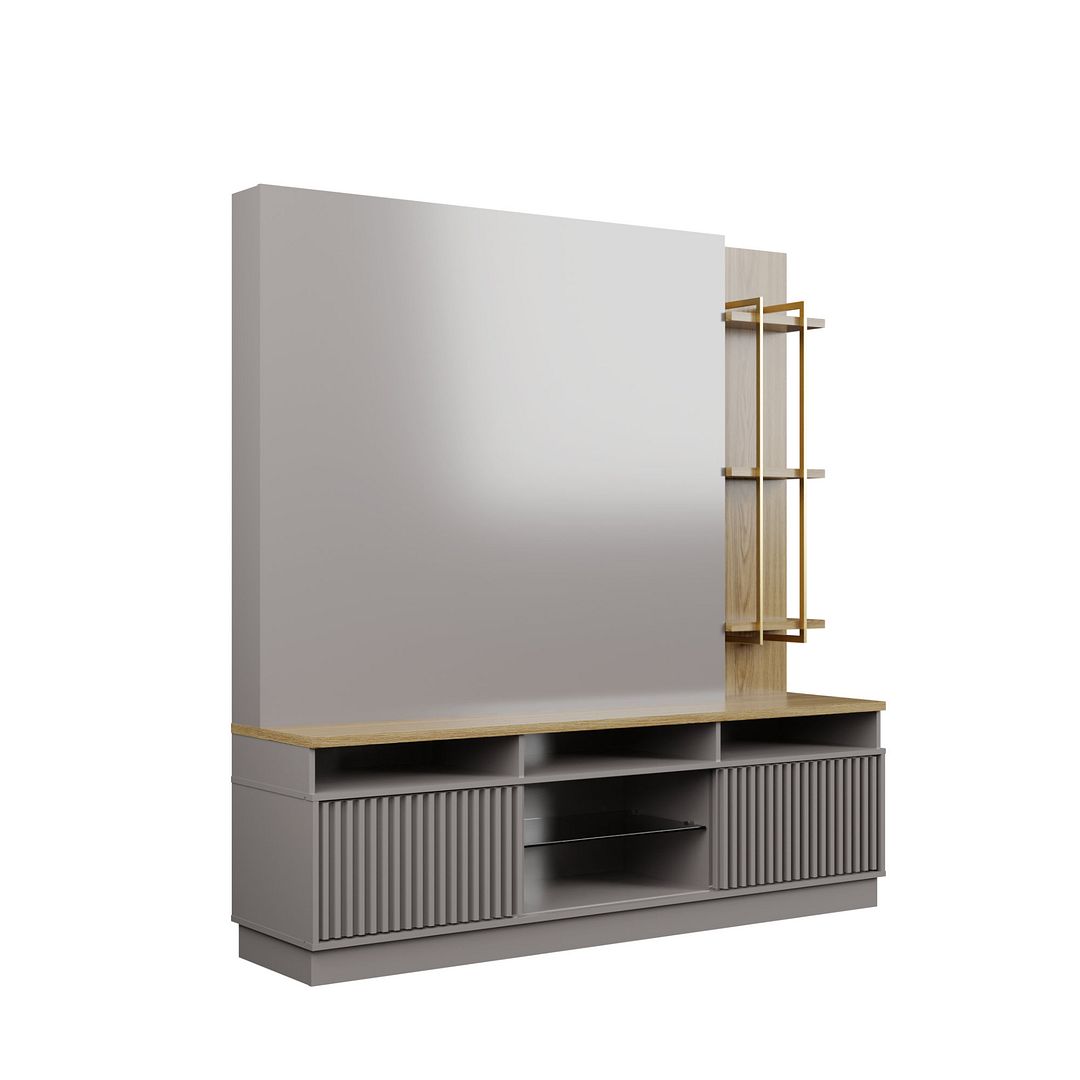 Norup 71" Entertainment Centre - Grey Gloss