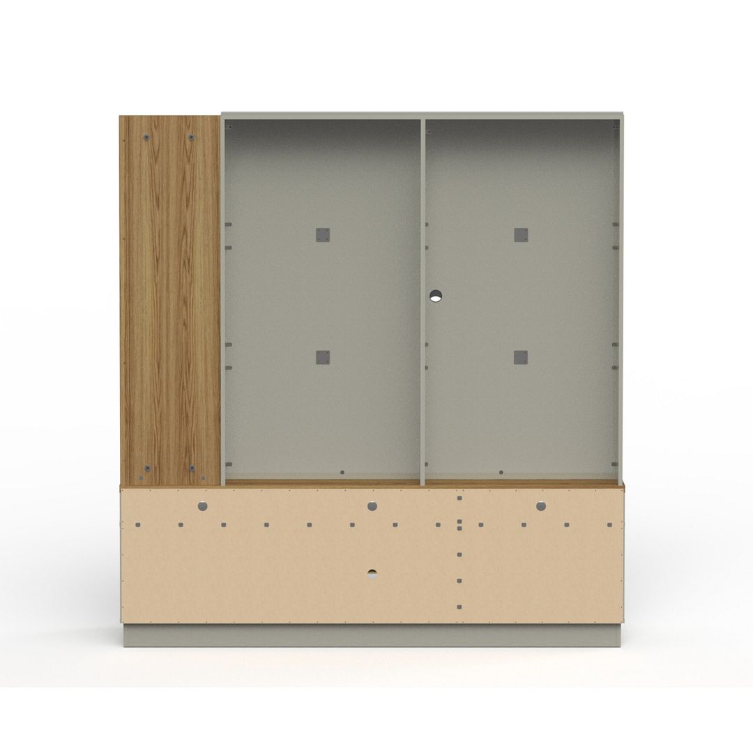 Norup 71" Entertainment Centre - Grey Gloss