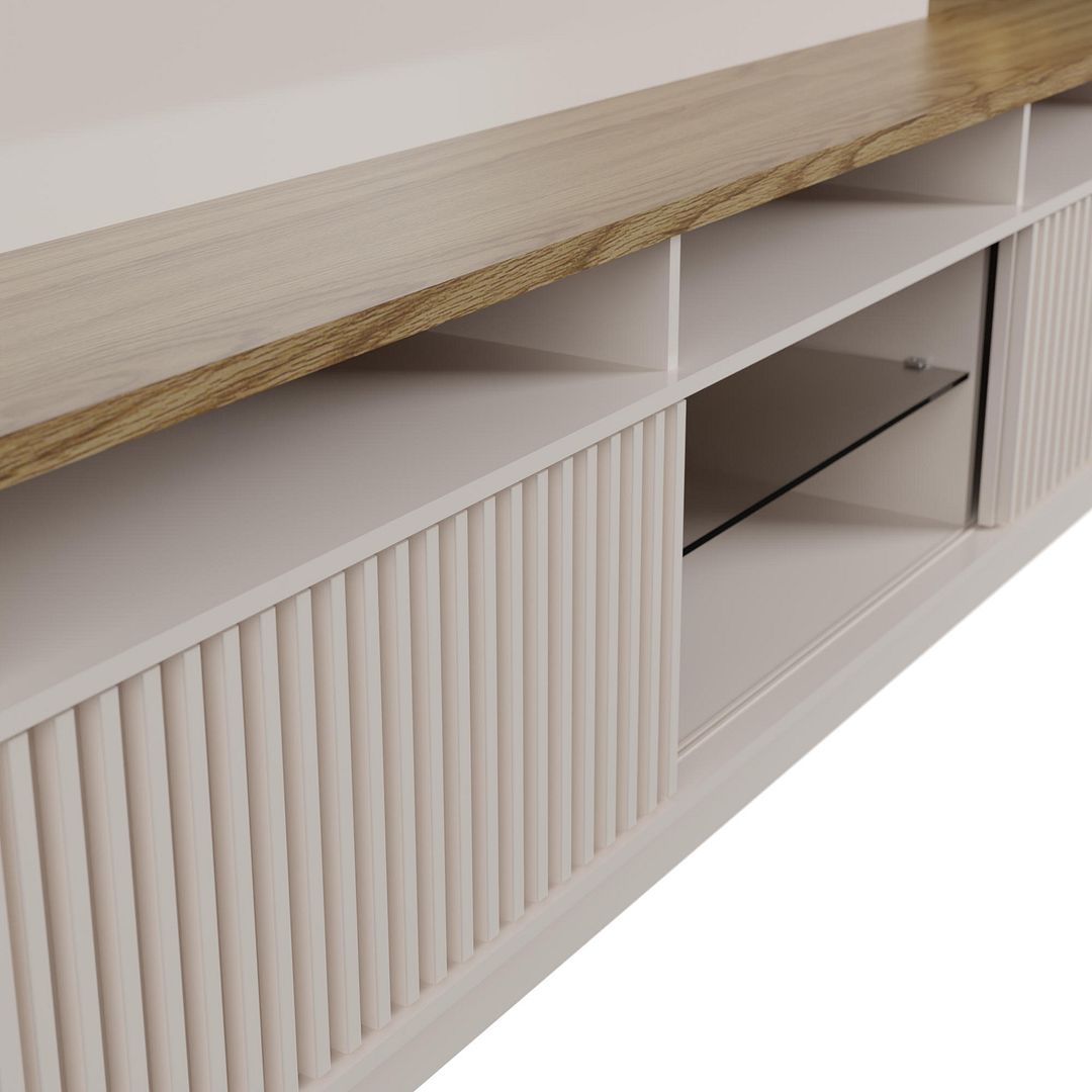 Norup 71" Entertainment Centre - Off White Gloss