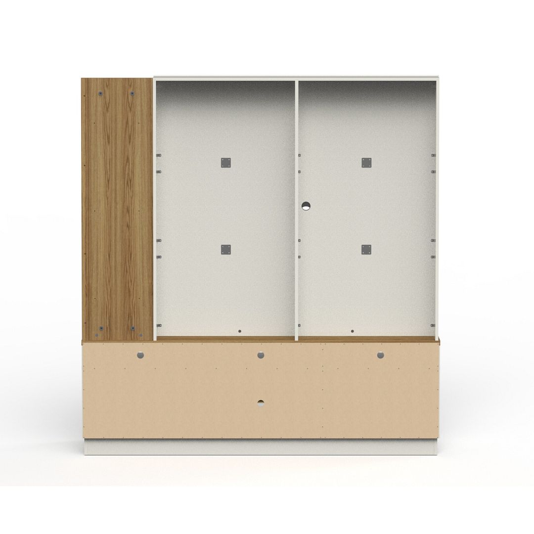 Norup 71" Entertainment Centre - Off White Gloss