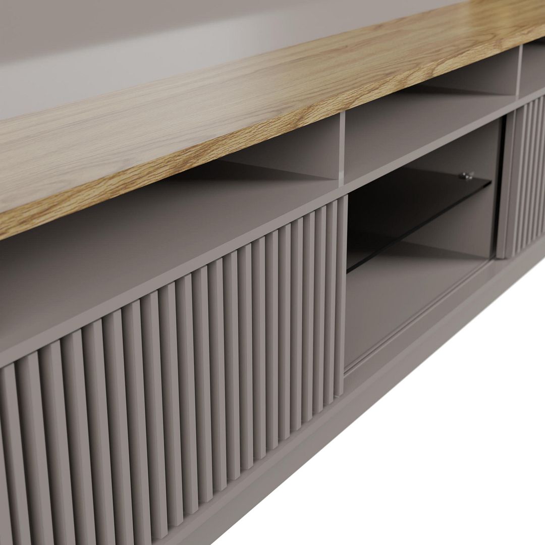 Norup 85" Entertainment Centre - Grey Gloss