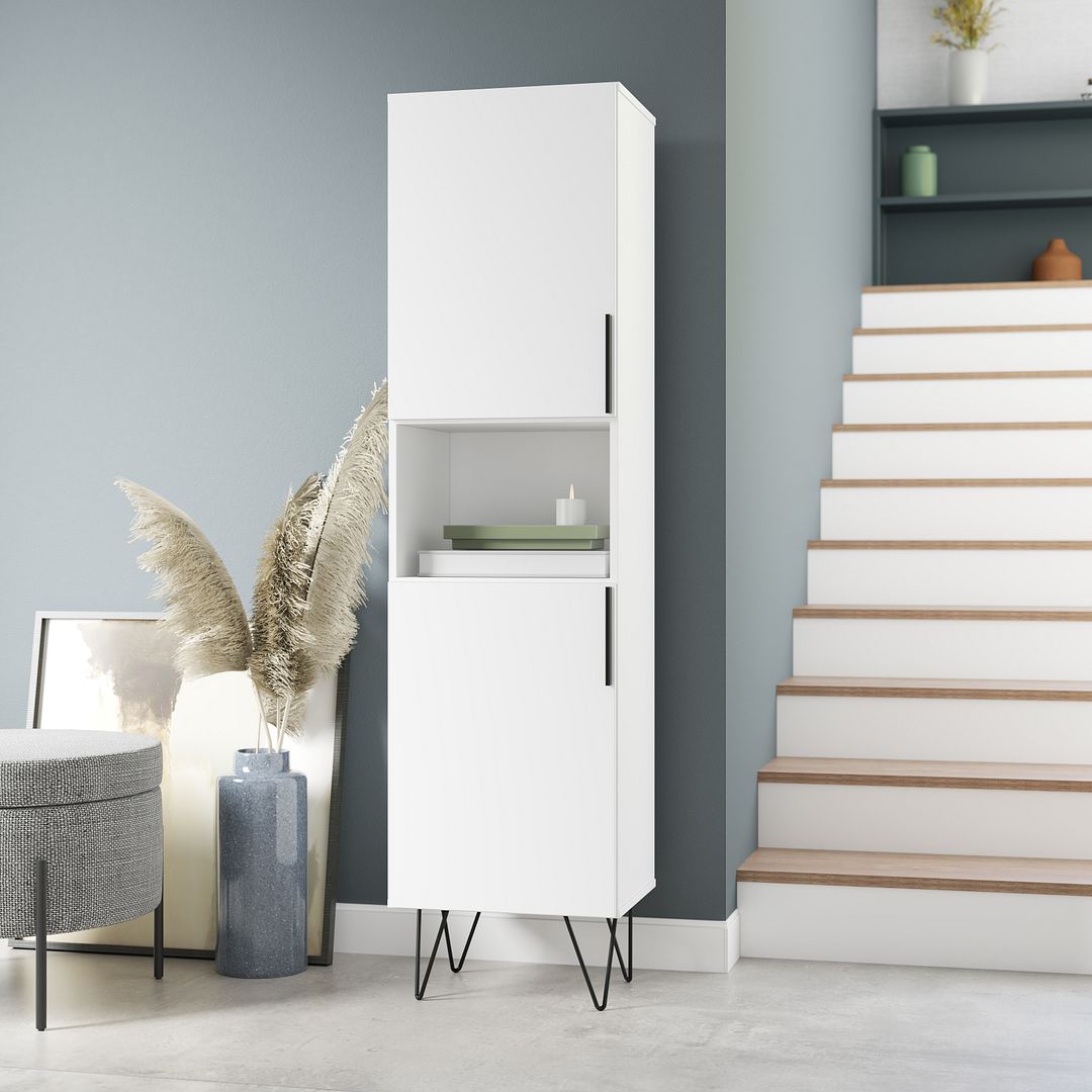 Velling Bookcase Cabinet - White