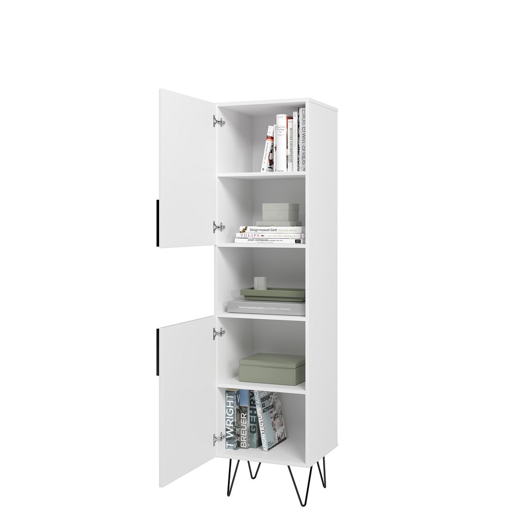 Velling Bookcase Cabinet - White