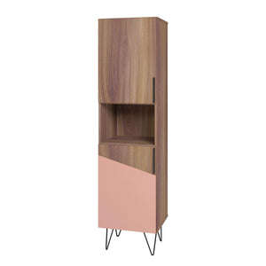 Velling Bookcase Cabinet - Brown/Pink