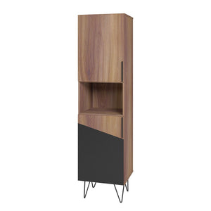 Velling Bookcase Cabinet - Brown/Black