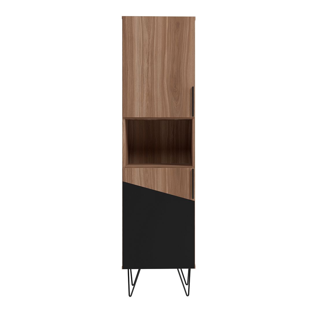 Velling Bookcase Cabinet - Brown/Black