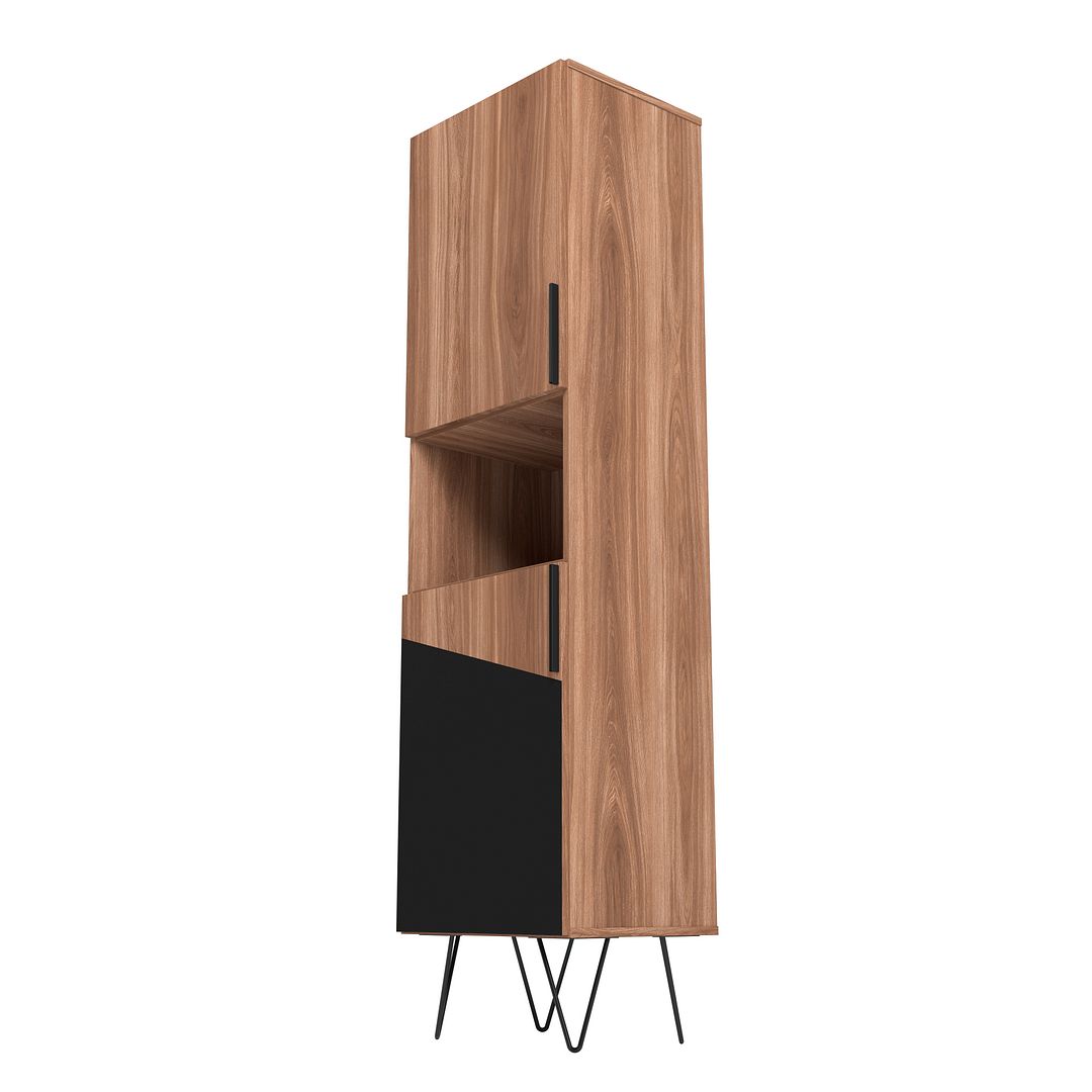 Velling Bookcase Cabinet - Brown/Black