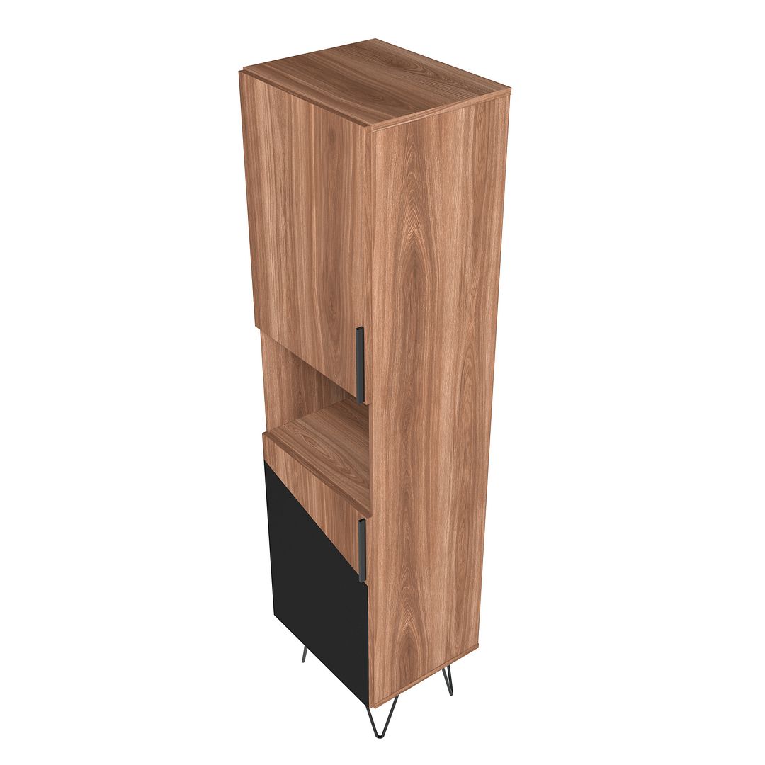 Velling Bookcase Cabinet - Brown/Black