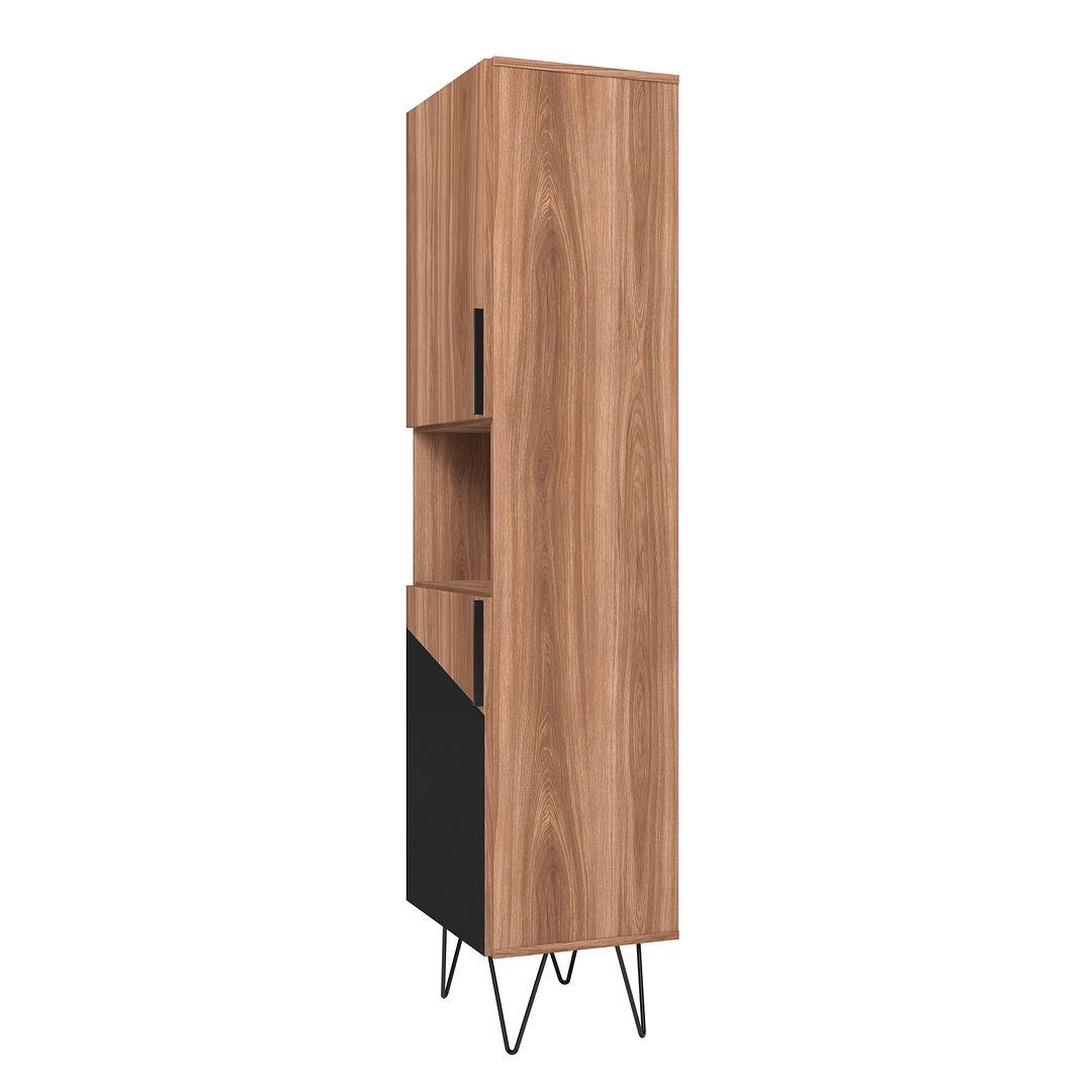 Velling Bookcase Cabinet - Brown/Black