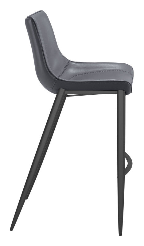 Teglberg Bar Height Stool - Dark Grey/Black - Set of 2