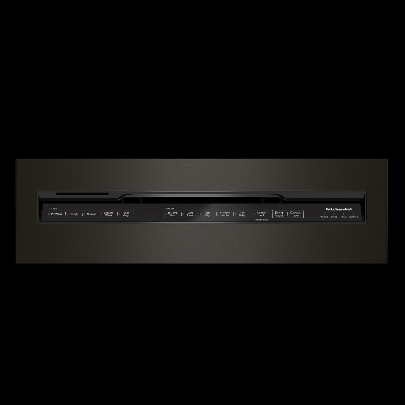 KitchenAid 24" Black Stainless with PrintShield™ Finish Dishwasher (39 dBA) - KDFE204KBS