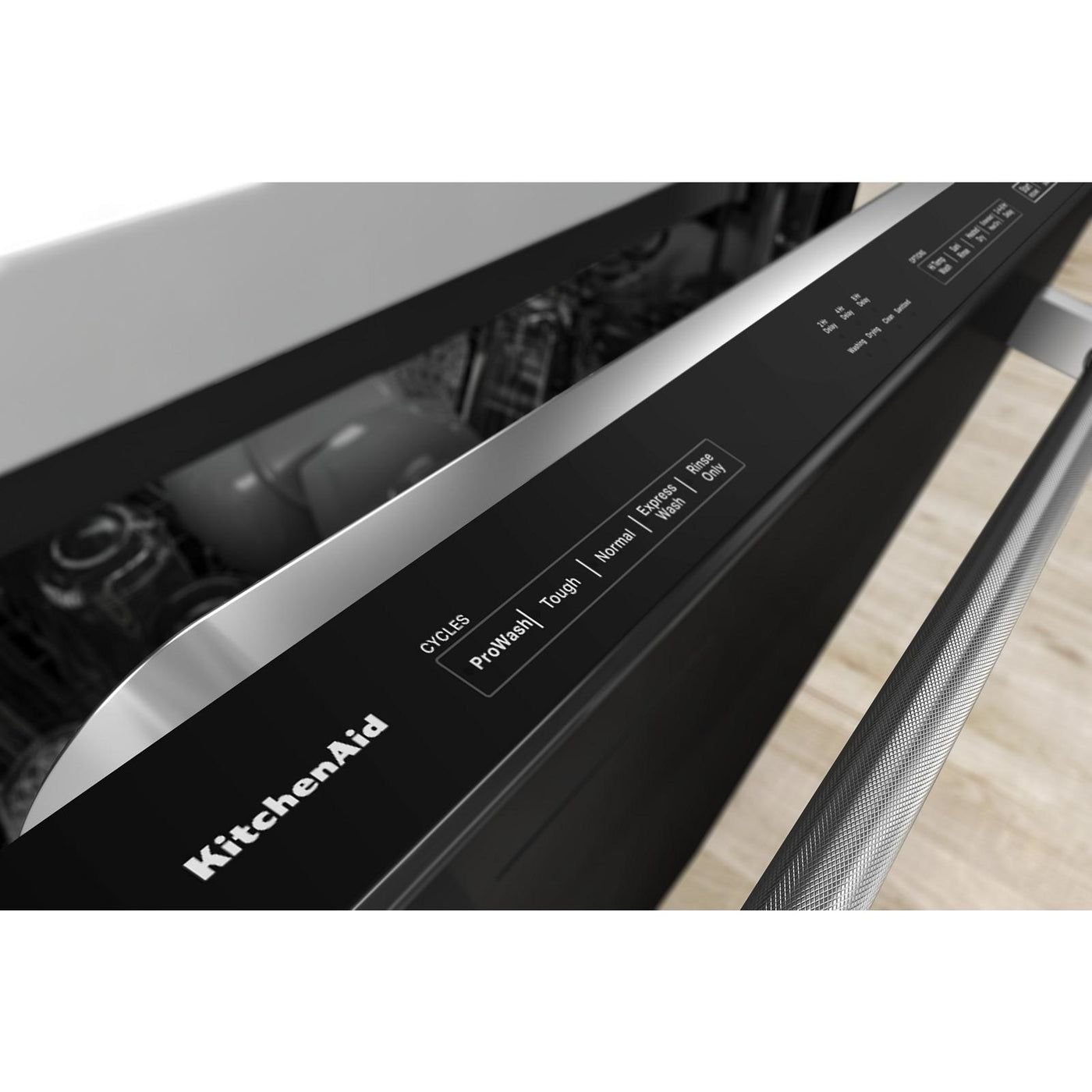 KitchenAid 24" Black Stainless Steel Dishwasher with Third Rack (39 dBA) - KDTE204KBS