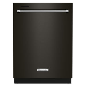 KitchenAid® 24" Black Stainless Dishwasher with Towel Bar Handle - KDTM404KBS