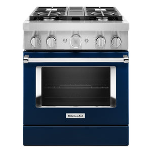 KitchenAid® Ink Blue Smart Freestanding Dual Fuel Range (4.1 Cu. Ft.) - KFDC500JIB