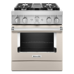 KitchenAid® Matte Milkshake Smart Freestanding Dual Fuel Range (4.1 Cu. Ft.) - KFDC500JMH