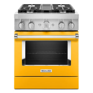 KitchenAid Yellow Pepper Smart Dual Fuel Freestanding Range (4.1 Cu. Ft.) - KFDC500JYP