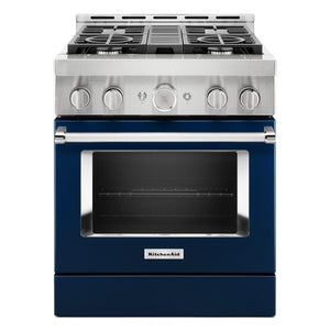 KitchenAid® Ink Blue Smart Freestanding Gas Range (4.1 Cu. Ft.) - KFGC500JIB