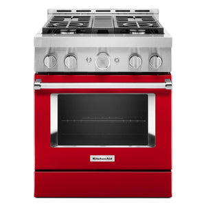 KitchenAid Passion Red Smart Freestanding Commercial Gas Range (4.1 Cu. Ft.) - KFGC500JPA