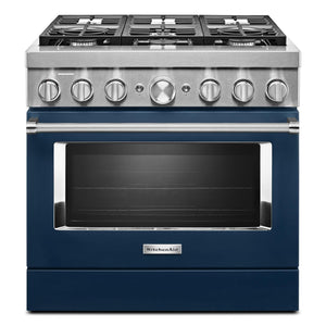 KitchenAid Ink Blue Dual Fuel Smart Freestanding Range (5.1 Cu. Ft.) - KFDC506JIB