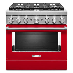 KitchenAid Passion Red Dual Fuel Smart Freestanding Range (5.1 Cu. Ft.) - KFDC506JPA