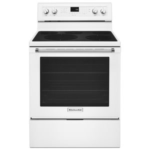 KitchenAid White Electric Convection Range (6.4 Cu.Ft.) - YKFEG500EWH
