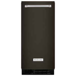 KitchenAid Black Stainless Steel with PrintShield 15" Automatic Ice Maker - KUIX535HBS