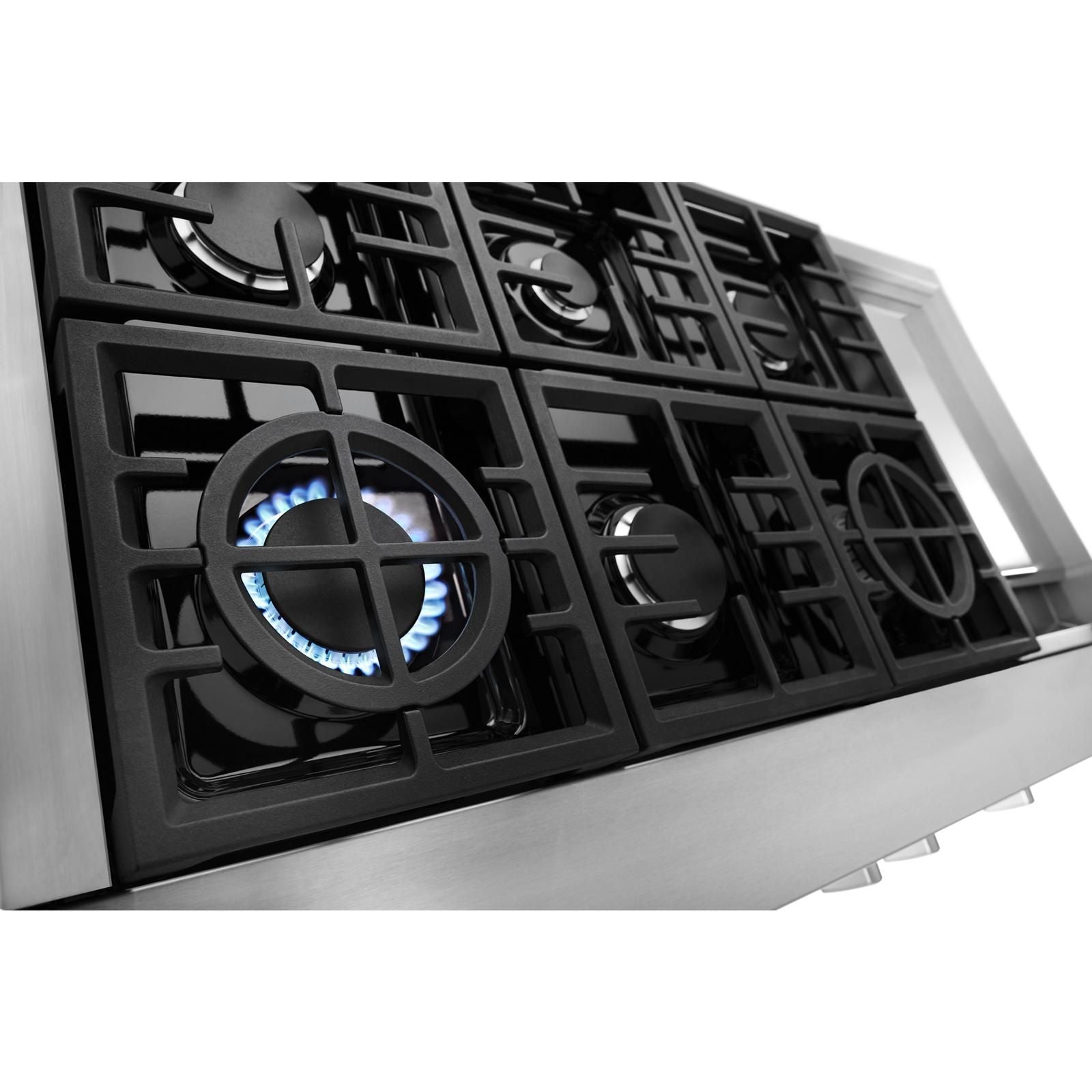 KitchenAid Stainless Steel 48" Commercial Gas Cooktop - KCGC558JSS
